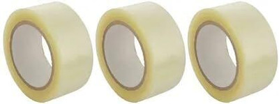 BTfash Transparent Tape Manual Tape Dispenser Tape (Manual)(Set of 3, White)