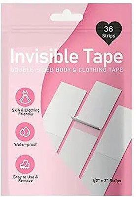 NAVDEEP COLLECTION Double Sided Disposable Invisible Tape (Manual)(Set of 2, White)