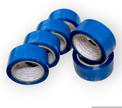 Shree Dayal Enterprises Single SIded 48mmx100 mtr Ecommerce Printed tape(set of 6) Handheld Cello Tapes (Manual)(Set of 1, Blue)