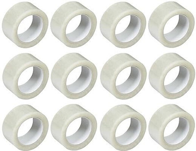 Ki Munik 2 Inch / 65 Mtr Packaging Self Adhesive Bopp Tape For E-Commerce Box Packing, Home, Office, Parcel & Carton Sealing Dispenser Premium Quality White Transparent Self Adhesive Bopp Tape (Manual)(Set of 12, Brown)