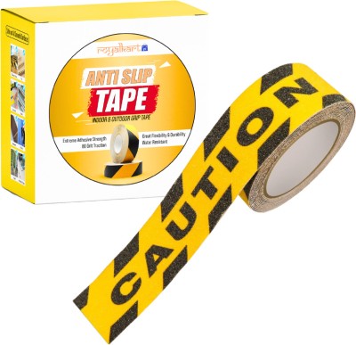 Royalkart Anti Slip Tape Anti Skid Tape Industrial Strength Adhesive for Stairs Steps, Good Grip, Friction, Safety (Manual)(Set of 1, Yellow-Black)