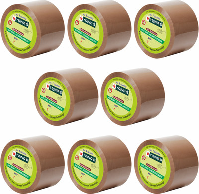 YAJNAS 3 Inch's 35 MTR, 50 Microns, Pack Of 8 Self-Adhesive Brown Tape For Orders Manual Dispenser 3 Inch's 35 MTR, 50 Microns, Pack Of 8 Self-Adhesive Brown Tape For Orders (Manual)(Set of 8, Brown Tape)