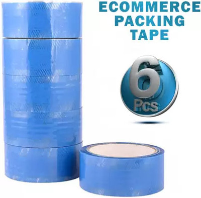 Tayal Single Side Manual 2 Inch 65 Meter Self Adhesive Tape (Manual)(Set of 6, Blue)