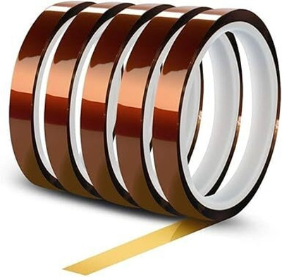 Truebond Polyimide Kapton Tape, 24mm X 33Mtr High-Temperature Resistant No Residue for Electric Task, 3D Printing, Soldering, Sublimation or Masking Polymide Tape (Manual)(Set of 6, Tawny)