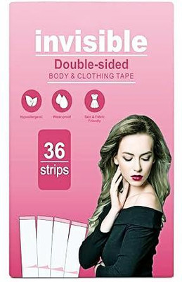 crockdile Wardrobe Wonder: Versatile Fashion Tape Strips Clothing Confidence Boost: Gentle Fashion Tape Fashion tape (Manual)(Set of 36, Transparent)