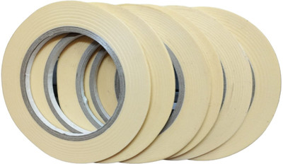 SSUnique Single Sided Handheld Dispenser Masking Tape (Manual)(Set of 6, off-white)
