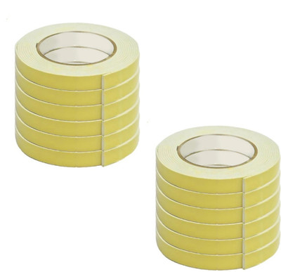 Clezaro Double Sided foam tape (Pack of 12) Double Sided foam tape (Manual)(Set of 12, Yellow)