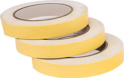 DM TAPES 3 Roll Double Sided Tape Handheld Tape (Manual)(White)