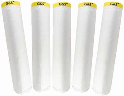 G&S Pre taped Protection Film Handheld Masking Film Tape (Manual)(Set of 4, transparent)