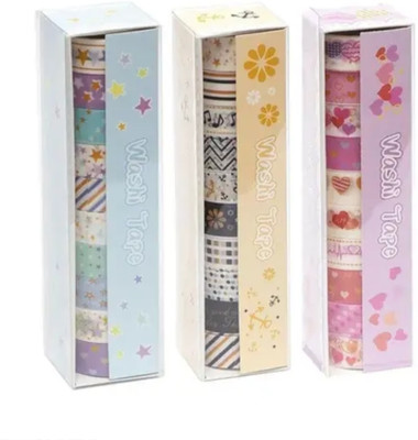 Ink spot SINGLE SIDED SINGLE SIDE DISPENSAR WASHI TAPES (Manual)(Set of 30, Multicolor)