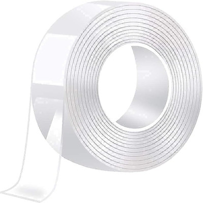 vakratunda Nano Double Sided Tape HeavyDuty | Multipurpose Removable Mounting Adhesive washable Strong Sticky Strips Grip Tape for Walls Kitchen Carpet Pasting double side tape (Manual)(Set of 1, White) vakratunda Nano Double Sided Tape HeavyDuty | Multipurpose Removable Mounting Adhesive washable Strong Sticky Strips Grip Tape for Walls Kitchen Carpet Pasting double side tape (Manual)(Set of 1, White)