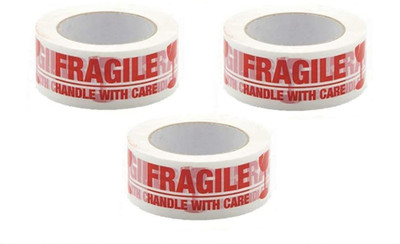 Shree Kala Home Decor Single Fragile Tape Printed Handle With Care 2 Inch (Manual)(Multicolor)