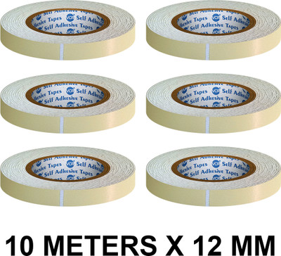 VCR Double Sided Handheld Double Side Foam Tape (Manual)(Set of 6, Yellow)