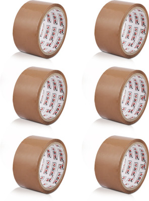Ki Munik 2 Inch / 65 Mtr Packaging Self Adhesive Bopp Tape For E-Commerce Box Packing, Home, Office, Parcel & Carton Sealing Premium Quality (Manual)(Set of 6, Brown)