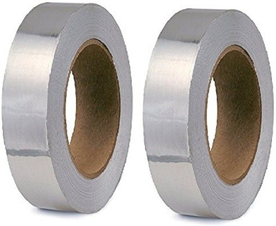 Hippo Aluminium Foil Tap 1 inch or 24 mm Self Adhesive (Manual)(Set of 2, Silver)