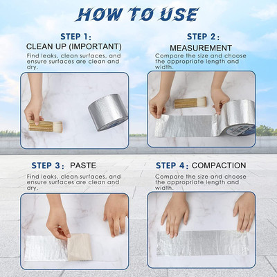 DN BROTHERS WATER PROOF HANDELED ALUMINIUM FOIL TAPE (Manual)(Set of 1, Silver)