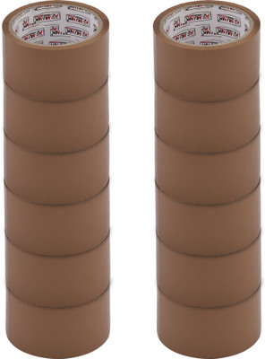 Ki Munik 2 Inch / 45 Mtr Product Packaging Self Adhesive Bopp Tape For Shipping & Packing, Home, Office, Parcel & Industrial Use Premium Quality Brown Self Adhesive Bopp Tape (Manual)(Set of 12, Brown)