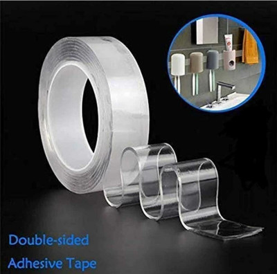 KIDBIRD Double Sided tape All Type Dispenser Double Sided Silicone Tape (Manual)(Transparent)