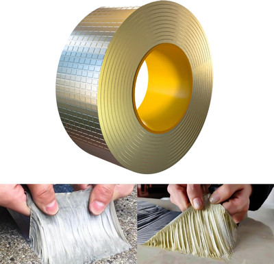 vakratunda Waterproof Aluminium Tape for Repair broken things, Hot & Cold Temperature Adhesive Heavy Duty Aluminium Tape with best Rubber Super Solution Sealer aluminium tape (Manual)(Set of 1, Silver) vakratunda Waterproof Aluminium Tape for Repair broken things, Hot & Cold Temperature Adhesive Heavy Duty Aluminium Tape with best Rubber Super Solution Sealer aluminium tape (Manual)(Set of 1, Silver)