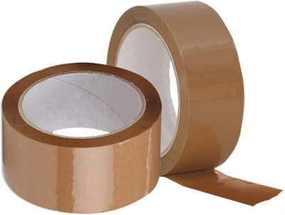 NVN Tech Solutions Single Sided Brown Self adhesive tape, 65 Meters Cello Tape (Manual)(Brown)