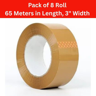 KAVI Single Sided Handheld Cello Tape (Manual)(Set of 8, Brown)