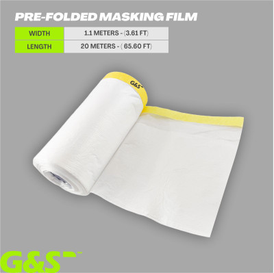 G&S Masking tape roll Handheld Masking Film Tape (Manual)(Set of 3, transparent, 1100mmX 20 Mtr)