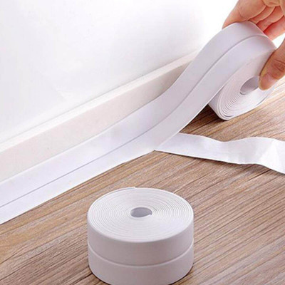 Shree Enterprise Self Adhesive Small Caulk Strip Sealing Tape (Manual)(Set of 1, White)