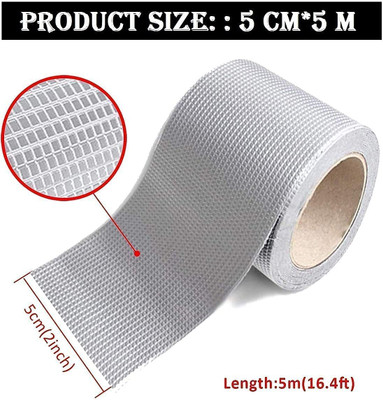 DN BROTHERS Single Side Waterproof and Heat resistant Medium Leak Proof Repair Tape for Pipe/Metal/Roof Leak/Window Seal (Manual)(Set of 1, Silver)