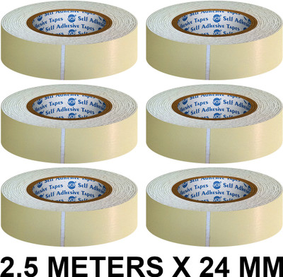 VCR Double Sided Handheld Double Side Foam Tape (Manual)(Set of 6, White)