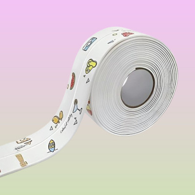 Vayncx Kitchen Sink Platform Sticker Bathroom Corner Tape Wall Sealing Strip Manual Dispenser Dispenser Waterproof Sink Sealing Tape (Manual)(Set of 1, Multicolor)