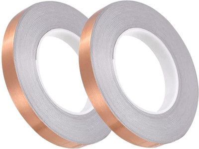 VOIISH Rose Gold Floor and Wall Tape Tile Sticker Waterproof (1cm x 50meter) Gap Sealing Self Rose Gold Tile Decoration Tape, Home Floor Wallpaper Waterproof Tiles (Manual)(Set of 2, Rose Gold)