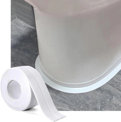 Dweloric Easy to Replace Manual Dispenser Caulk Tape Strong Viscous Bathroom Caulking Tape Waterproof Sealing Tape (Manual)(Set of 1, White)
