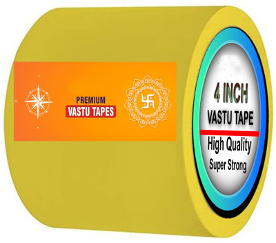 Dfix Enhance vastu energy Portable solution Dispenser Vastu Tape 4 Inch Waterproof Heavy-Duty Vinly Tapes Color Correction (Manual)(Set of 1, Yellow)