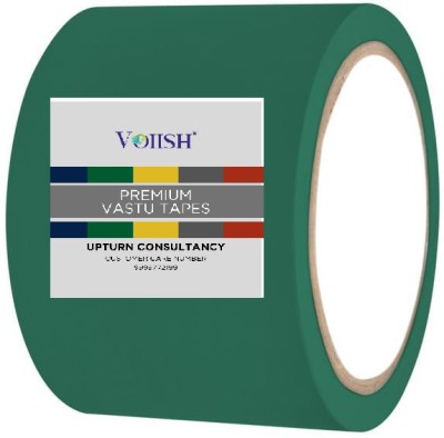 VOIISH Vastu Shastra Tape Positive Suitable For Home,Offices,Shops (Set of 1) 4Inch Waterproof Heavy Duty Vinly Tape Correction of Toilet and Entrance Remedy (Manual)(Set of 1, Green)