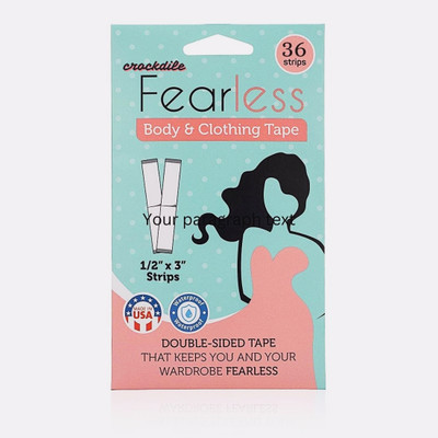 crockdile Eco-Friendly Double Sided Tape - Sustainable and Safe All Day Strength Invisible Dress Tape for women | Gentle to stick | Fashion tape (Manual)(Set of 36, Transparent)