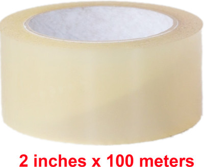 Navani Clear Single Side Packaging Adhesive Handheld BOPP Cello Tape - 2 inch X 100 metre (Manual)(Set of 1, Transparent, Clear)