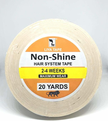 liya DOUBLE SIDED TAPE | HAIR WIG TAPE | HAIR SYSTEM TAPE | HAIR PATCH TAPE | NA Non Shine Hair patch tape (Manual)(Set of 1, Beige)