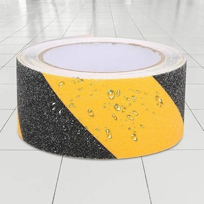 vhbie Anti-Slip Safety Tape No Yellow & Black Marking Self-Adhesive Tape (Manual)(Set of 1, Yellow & Black)