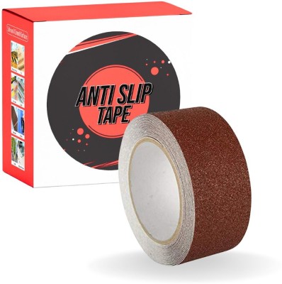 Royalkart Anti Slip Tape For Stairs/Bathroom/Floor- Handheld High Power Anti-skid Tape 50mm x 5m (Brown) (Manual)(Set of 1, Brown)