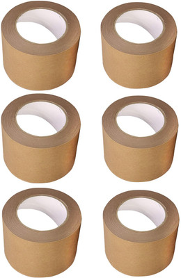 Thump Single Sided Handheld Dispenser Cello Tapes (Manual)(Set of 6, Brown)