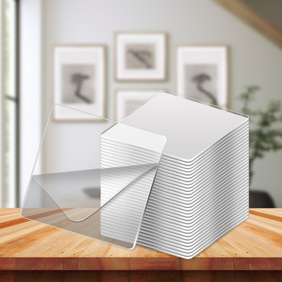 CANWAY Double Sided Desktop Double Sided Sticker (Manual)(Set of 20, Transparent)