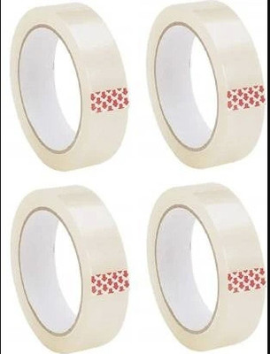 gadgetschroma GADGETSCHROMA 65meter in length - 24mm/1 Inch Self Adhesive Transparent Cello Tape CELLO TAPE (Manual)(Set of 4, TRANSPERT)