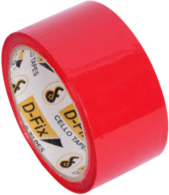 Dfix Red Tape Tape Packaging Tape (Manual)(Set of 12, Red)