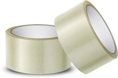 JPPL JPPL Self Adhesive Transparent Cello Tape 48mm (2 Inch) x 65 Meter Handheld Packaging Tape Dispenser – Suitable for 2 Inch BOPP & Cello Tapes | Strong BOPP Packaging Tape for E-Commerce, Office & Home Use (Manual)(Set of 2, Transparent)