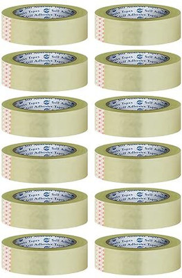 Silgo SINGAL SIDE TAPE HENDALHEND BOPP TAPE (Manual)(Set of 12, Transparent / Clear)