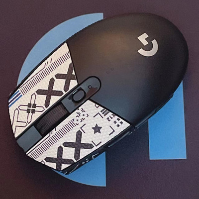 HANNEA Single Sided Mouse Sticker Tape Grip Tape Fashion Sweat-proof Mouse Grip Tape (Mouse is NOT Included) (Manual)(Set of 1, White)