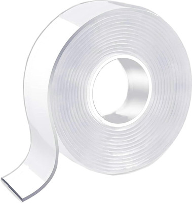 vakratunda Nano Double Sided Tape HeavyDuty | Multipurpose Removable Mounting Adhesive Tape ashable Reusable Strong Sticky Strips Grip Tape for Walls Kitchen&Room double side tape (Manual)(Set of 1, Transparent) vakratunda Nano Double Sided Tape HeavyDuty | Multipurpose Removable Mounting Adhesive Tape ashable Reusable Strong Sticky Strips Grip Tape for Walls Kitchen&Room double side tape (Manual)(Set of 1, Transparent)