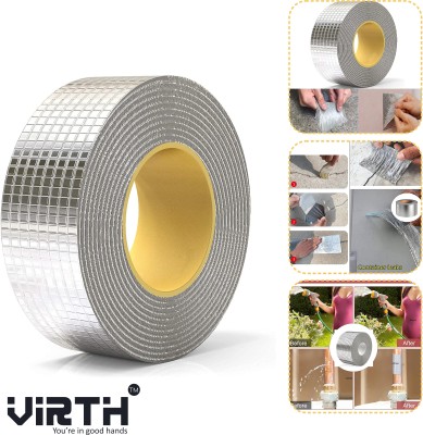 VIRTH 4 Inch Leakage Repair Water Proof for Roof Leak Solution Aluminium Foil Large Aluminium foil tape (Manual)(Set of 1, Silver)