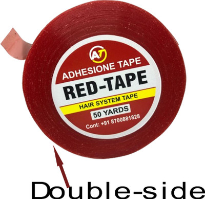 adhesiveone DOUBLE SIDED TAPE | HAIR WIG TAPE | HAIR SYSTEM TAPE | HAIR PATCH TAPE | Hair wig | Walker Tape | Ultra Hold | Double sided (Manual)(Set of 1, Red)
