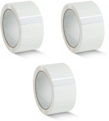 BlackDreams BOPP/Packing/Marking/Decorative/poject use manual High Strength Adhesive and Accurate Length quality tape (Manual)(Set of 3, White)